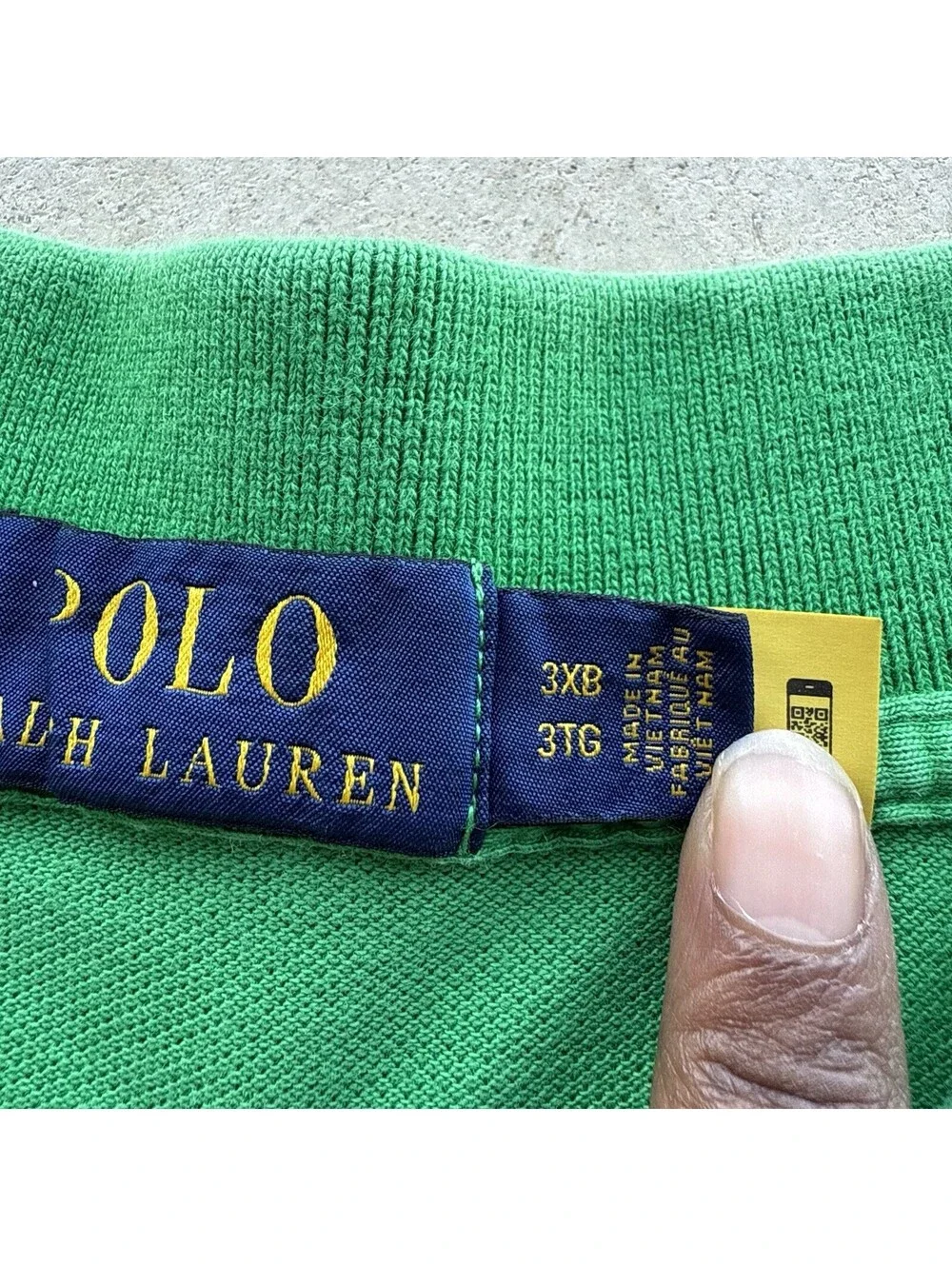 Polo Ralph Lauren Polo Shirt Men 3XB Green 3 Big Flesh Pony l